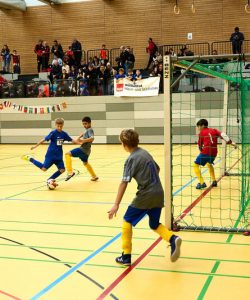 Sporthalle Berufsschulzentrum Römerhügel  Fußball-Mini-WM Foto: Andreas Becker