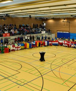 Sporthalle Berufsschulzentrum Römerhügel  Fußball-Mini-WM Foto: Andreas Becker